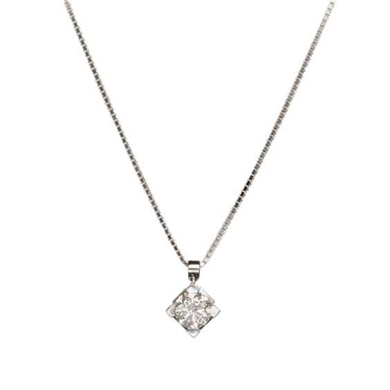 Collana Davite & Delucchi Donna in Oro bianco Diamante 0.06 Ct CLNS084606 - CLNS084606